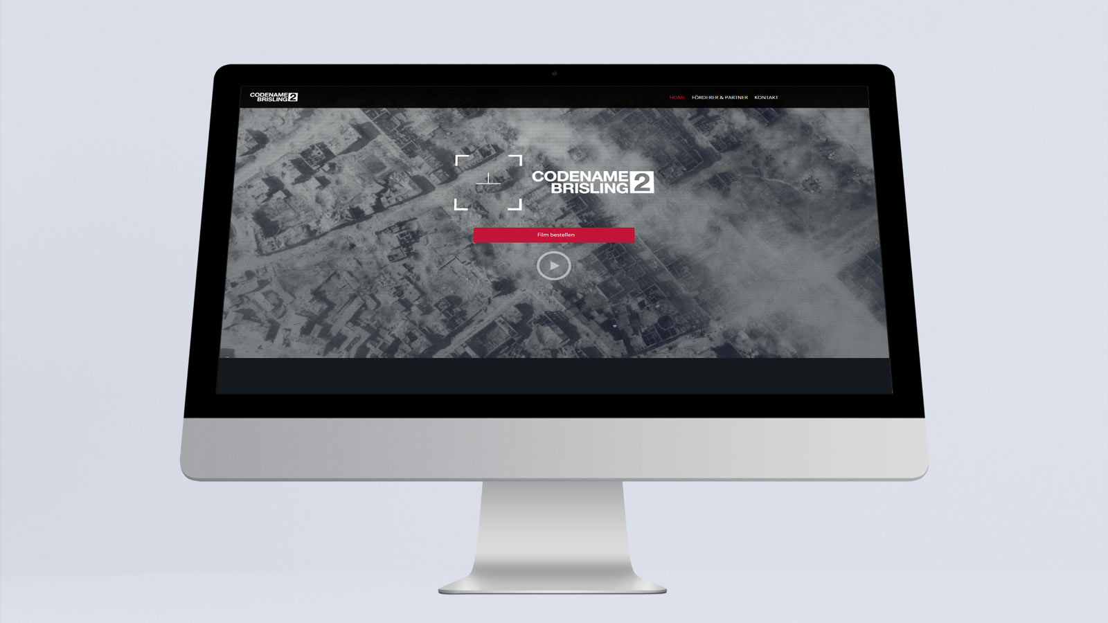 Desktopansicht Webseite für den Dokumentarfilm Codename Brisling 2