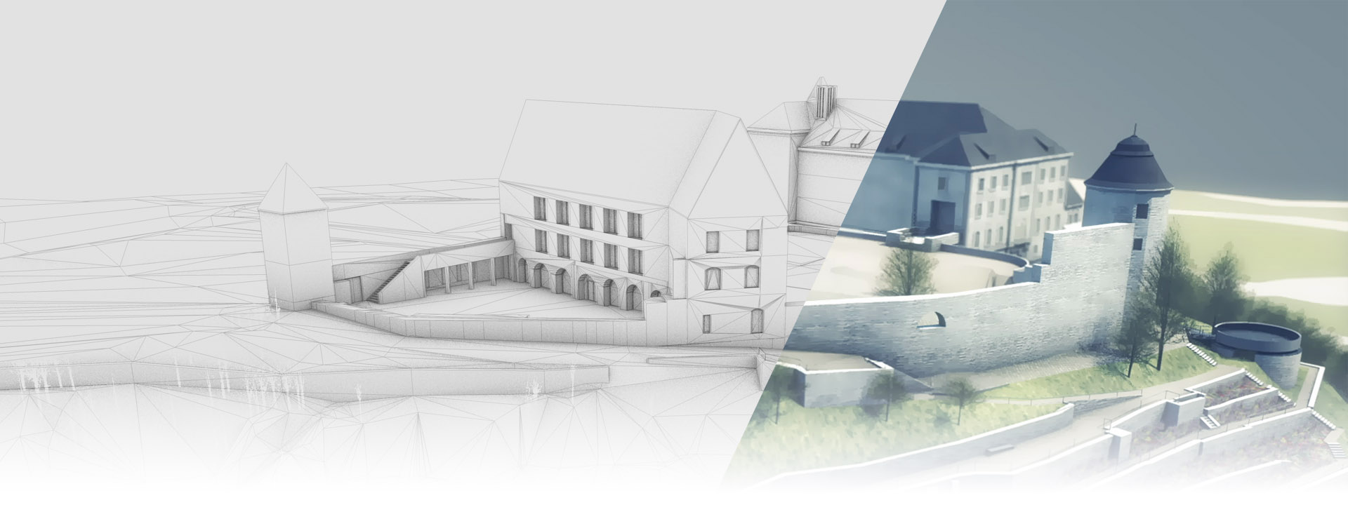 Titelgrafik 3D Visualisierung des Planungsentwurfs für die Schlossterrassen Plauen Stadt Plauen - Stadtumbaugebiet Schloßberg
