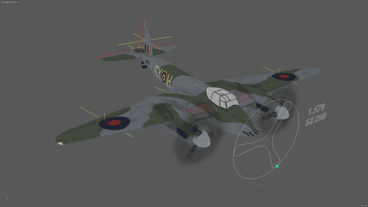 Rig 3D Modell - Mosquito Flugzeug